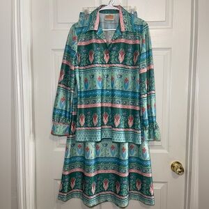 Koret of California Vintage striped floral print set